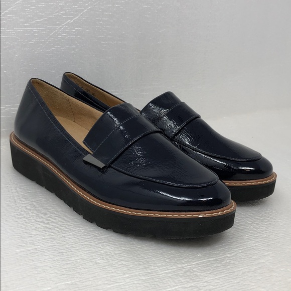 Naturalizer Shoes - Naturalizer Adiline Loafer Navy Blue Patent Leather Slip On Women’s Size 9.5M